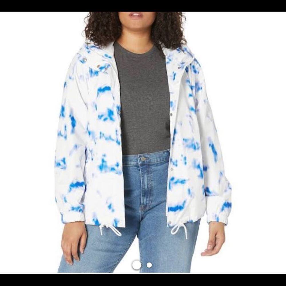Levi's jacket Trendy Active Rain Slicker Jacket SZ Sm tie dyed windbreaker